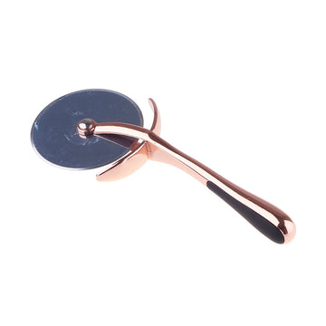 Stainless Steel Gold Pizza Slicer With Anti-Slip Handle