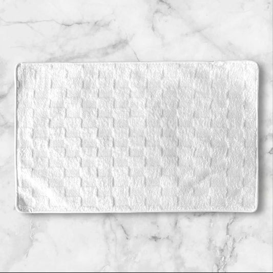 PC Soft Embossed Bathroom Mat - Check Design - 50 x 80 cm