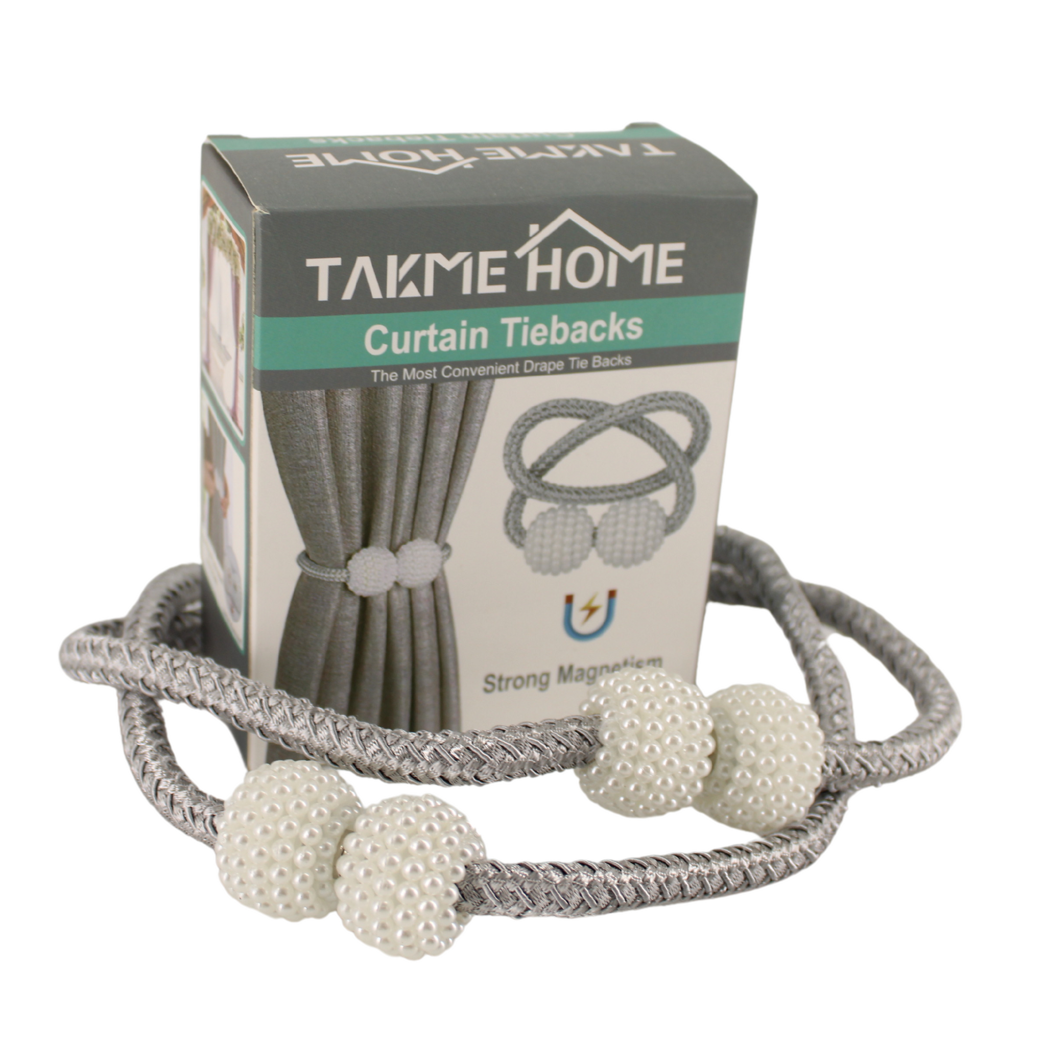 Magnetic curtain tiebacks